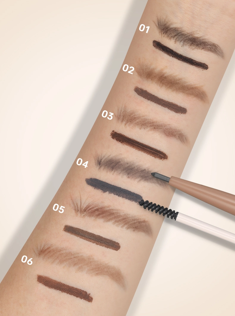 6 teintes de mascara &agrave; sourcils - 123 Cosm&eacute;